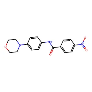 N-[4-吗啉基苯基]-4-硝基苯甲酰胺 structure