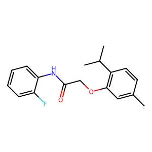 N-(2-fluorophenyl)-2-(2-isopropyl-5-methylphenoxy)acetamide structure