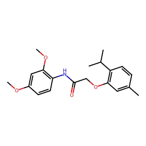 N-(2,4-dimethoxyphenyl)-2-(5-methyl-2-propan-2-ylphenoxy)acetamide structure