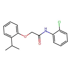 N-(2-chlorophenyl)-2-(2-isopropylphenoxy)acetamide structure