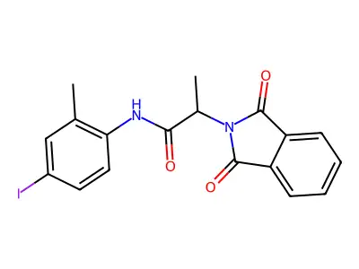 2-(1,3-dioxoisoindol-2-yl)-N-(4-iodo-2-methylphenyl)propanamide structure