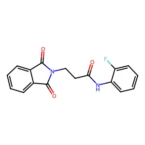 3-(1,3-dioxo-1,3-dihydro-2H-isoindol-2-yl)-N-(2-fluorophenyl)propanamide structure