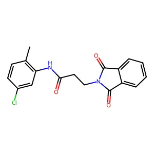 N-(5-chloro-2-methylphenyl)-3-(1,3-dioxoisoindol-2-yl)propanamide structure