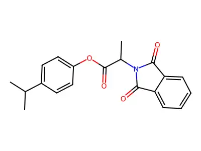 (4-Propan-2-ylphenyl) 2-(1,3-dioxoisoindol-2-yl)propanoate structure