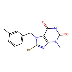 8-Bromo-3-methyl-7-[(3-methylphenyl)methyl]purine-2,6-dione structure