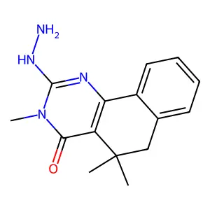 2-hydrazinyl-3,5,5-trimethyl-6H-benzo[h]quinazolin-4-one structure