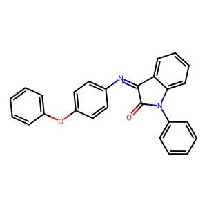 3-[(4-phenoxyphenyl)imino]-1-phenyl-1,3-dihydro-2H-indol-2-one structure