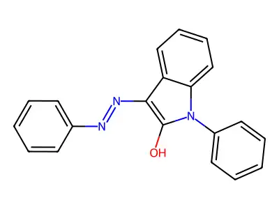 1-phenyl-1H-indole-2,3-dione 3-(N-phenylhydrazone) structure
