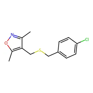 4-Chlorobenzyl (3,5-dimethyl-4-isoxazolyl)methyl sulfide structure