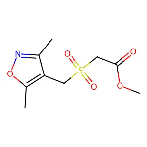 Methyl 2-{[(3,5-dimethyl-4-isoxazolyl)methyl]sulfonyl}acetate structure