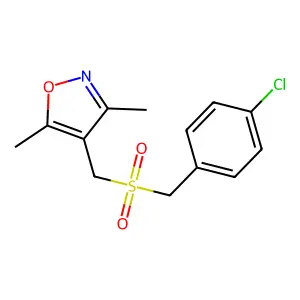 4-Chlorobenzyl (3,5-dimethyl-4-isoxazolyl)methyl sulfone structure
