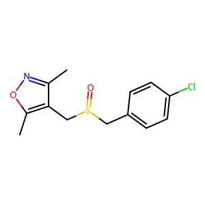 4-Chlorobenzyl (3,5-dimethyl-4-isoxazolyl)methyl sulfoxide structure
