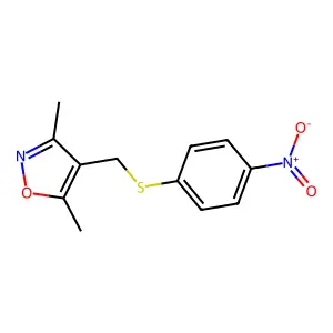 3,5-Dimethyl-4-{[(4-nitrophenyl)sulfanyl]methyl}isoxazole structure