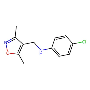 4-chloro-N-[(3,5-dimethyl-1,2-oxazol-4-yl)methyl]aniline structure