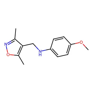 N-[(3,5-dimethyl-1,2-oxazol-4-yl)methyl]-4-methoxyaniline structure