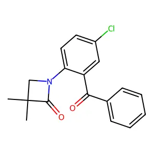 1-(2-Benzoyl-4-chlorophenyl)-3,3-dimethyl-2-azetanone structure