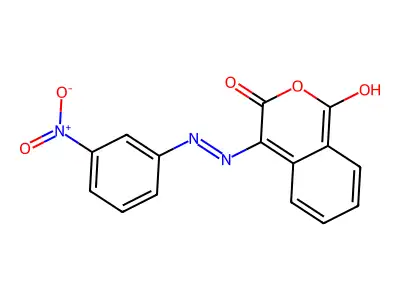 1H-isochromene-1,3,4-trione 4-[N-(3-nitrophenyl)hydrazone] structure