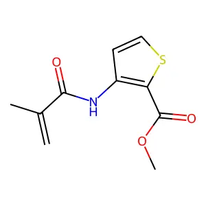 Methyl 3-(methacryloylamino)-2-thiophenecarboxylate structure