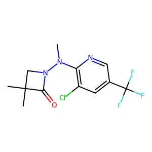 1-[[3-chloro-5-(trifluoromethyl)-2-pyridinyl](methyl)amino]-3,3-dimethyl-2-azetanone structure