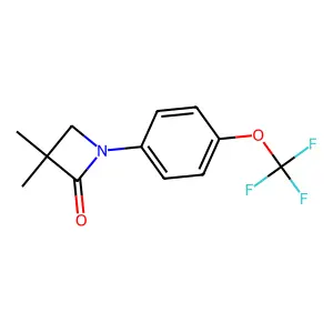 3,3-Dimethyl-1-[4-(trifluoromethoxy)phenyl]azetidin-2-one structure