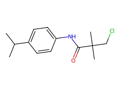 3-chloro-N-(4-isopropylphenyl)-2,2-dimethylpropanamide structure