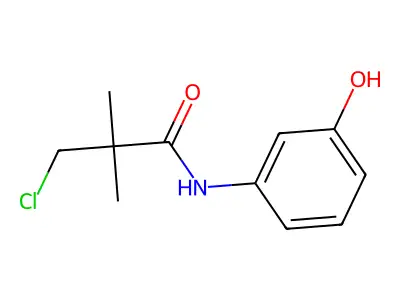 3-chloro-N-(3-hydroxyphenyl)-2,2-dimethylpropanamide structure