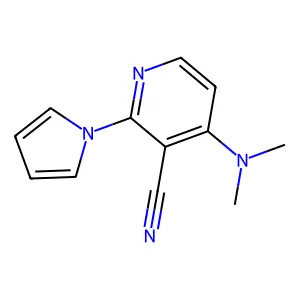 4-(dimethylamino)-2-(1H-pyrrol-1-yl)nicotinonitrile structure