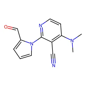 4-(dimethylamino)-2-(2-formyl-1H-pyrrol-1-yl)nicotinonitrile structure