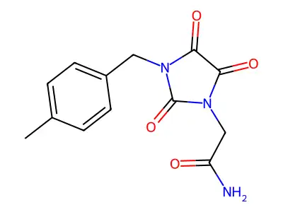 2-[3-(4-Methylbenzyl)-2,4,5-trioxo-1-imidazolidinyl]acetamide structure