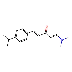 1-(Dimethylamino)-5-[4-(propan-2-yl)phenyl]penta-1,4-dien-3-one structure