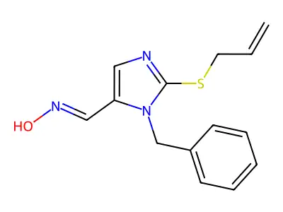 N-[(3-benzyl-2-prop-2-enylsulfanylimidazol-4-yl)methylidene]hydroxylamine structure
