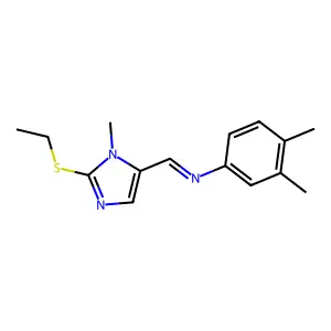N-{[2-(ethylsulfanyl)-1-methyl-1H-imidazol-5-yl]methylene}-3,4-dimethylaniline structure