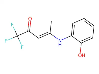 1,1,1-Trifluoro-4-(2-hydroxyanilino)pent-3-en-2-one structure