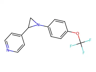 4-{1-[4-(Trifluoromethoxy)phenyl]-2-aziranyl}pyridine structure
