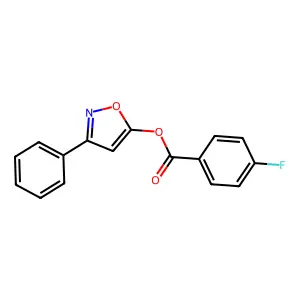 3-Phenyl-5-isoxazolyl 4-fluorobenzenecarboxylate structure