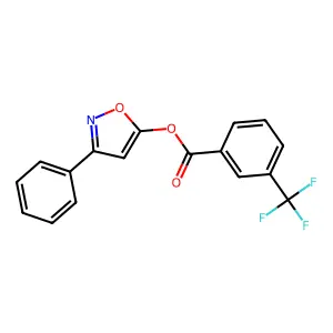 3-Phenyl-5-isoxazolyl 3-(trifluoromethyl)benzenecarboxylate structure
