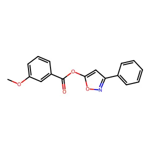 3-Phenyl-5-isoxazolyl 3-methoxybenzenecarboxylate structure