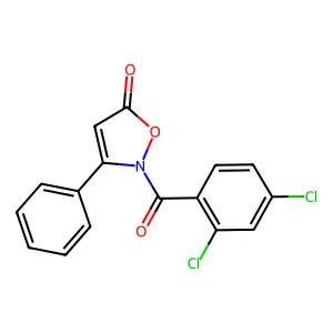 2-(2,4-dichlorobenzoyl)-3-phenyl-5(2H)-isoxazolone structure