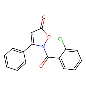 2-(2-chlorobenzoyl)-3-phenyl-5(2H)-isoxazolone structure