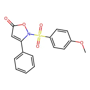 2-[(4-methoxyphenyl)sulfonyl]-3-phenyl-5(2H)-isoxazolone structure