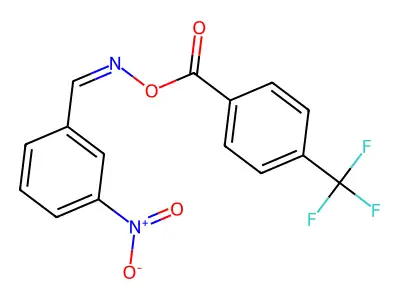 1-Nitro-3-[({[4-(trifluoromethyl)benzoyl]oxy}imino)methyl]benzene structure