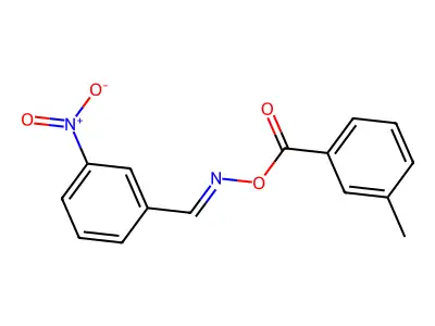 1-({[(3-Methylbenzoyl)oxy]imino}methyl)-3-nitrobenzene structure