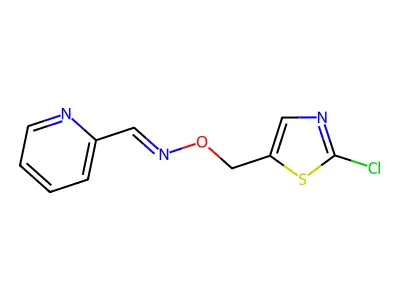 N-[(2-chloro-1,3-thiazol-5-yl)methoxy]-1-pyridin-2-ylmethanimine structure