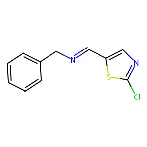 N-[(E)-(2-chloro-1,3-thiazol-5-yl)methylidene](phenyl)methanamine structure