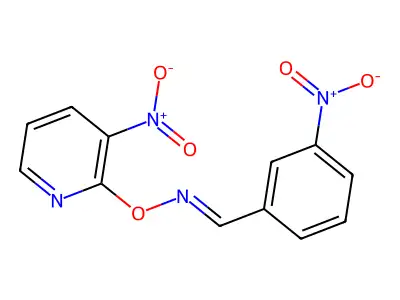 3-nitrobenzenecarbaldehyde O-(3-nitro-2-pyridinyl)oxime structure