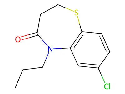 7-chloro-5-propyl-2,3-dihydro-1,5-benzothiazepin-4(5H)-one structure