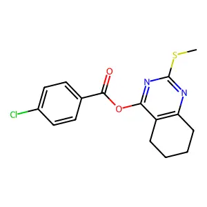 2-(Methylsulfanyl)-5,6,7,8-tetrahydro-4-quinazolinyl 4-chlorobenzenecarboxylate structure