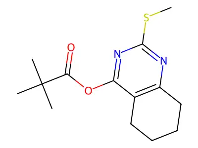 2-(Methylsulfanyl)-5,6,7,8-tetrahydro-4-quinazolinyl pivalate structure