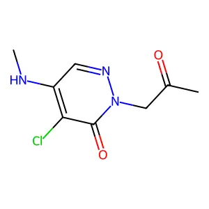 4-chloro-5-(methylamino)-2-(2-oxopropyl)-3(2H)-pyridazinone structure