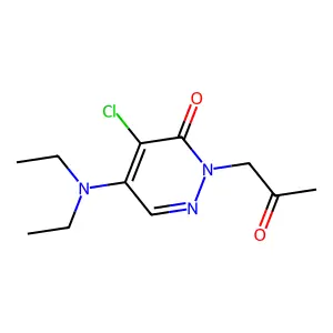 4-chloro-5-(diethylamino)-2-(2-oxopropyl)-3(2H)-pyridazinone structure